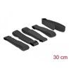Rzepy z pętelką do kabli 300 x 20 mm zestaw 5 sztuk czarne Delock 18704