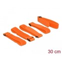 Rzepy z pętelką do kabli 300 x 20 mm zestaw 5 sztuk pomarańczowe Delock 18707