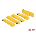 Rzepy z pętelką do kabli 300 x 20 mm zestaw 5 sztuk żółte Delock 18708