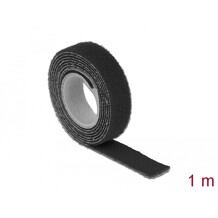Taśma rzepowa na rolce 1 m x 13 mm kolor czarny Delock 18709
