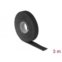 Taśma rzepowa na rolce 3 m x 13 mm kolor czarny Delock 18710