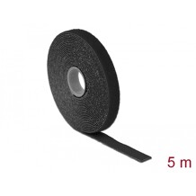Taśma rzepowa na rolce 5 m x 13 mm kolor czarny Delock 18711