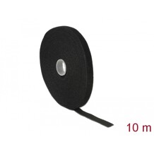 Taśma rzepowa na rolce 10 m x 13 mm kolor czarny Delock 18712