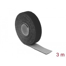 Taśma rzepowa na rolce 3 m x 20 mm kolor czarny Delock 18714