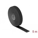 Taśma rzepowa na rolce 5 m x 20 mm kolor czarny Delock 18715