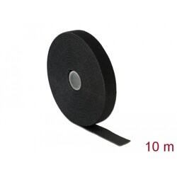 Taśma rzepowa na rolce 10 m x 20 mm kolor czarny Delock 18716