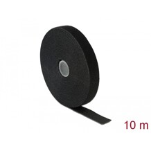 Taśma rzepowa na rolce 10 m x 20 mm kolor czarny Delock 18716