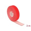 Taśma rzepowa na rolce 3 m x 20 mm kolor czerwony Delock 18722