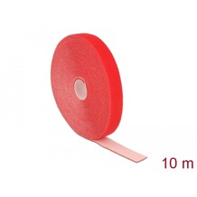 Taśma rzepowa na rolce 10 m x 20 mm kolor czerwony Delock 18724