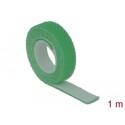 Taśma rzepowa na rolce 1 m x 13 mm kolor zielony Delock 18725