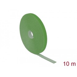 Taśma rzepowa na rolce 10 m x 13 mm kolor zielony Delock 18728