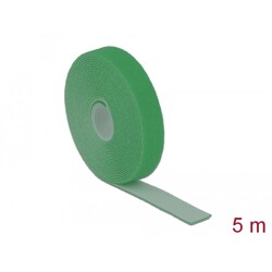 Taśma rzepowa na rolce 5 m x 20 mm kolor zielony Delock 18731