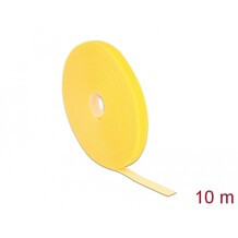 Taśma rzepowa na rolce 10 m x 13 mm kolor żółty Delock 18736