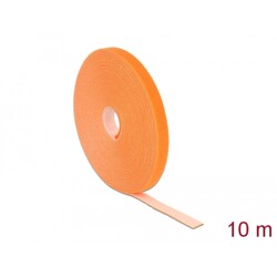 Taśma rzepowa na rolce 10 m x 13 mm kolor pomarańczowy Delock 18744