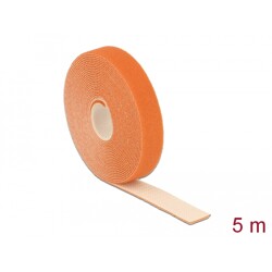Taśma rzepowa na rolce 5 m x 20 mm kolor pomarańczowy Delock 18747