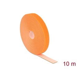 Taśma rzepowa na rolce 10 m x 20 mm kolor pomarańczowy Delock 18748