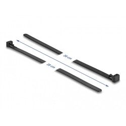 Zaciski kablowe wielokrotnego użytku 200 x 7,5 mm 100 sztuk czarne Delock 18757