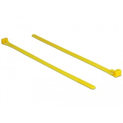 Zaciski kablowe wielokrotnego użytku 200 x 7,5 mm 100 sztuk żółte Delock 18759