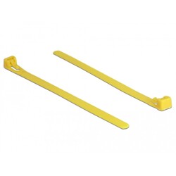 Zaciski kablowe wielokrotnego użytku 150 x 7,5 mm 100 sztuk żółte Delock 18760