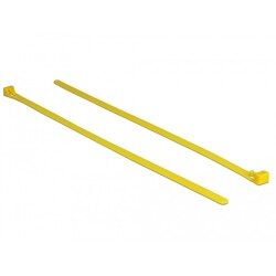 Zaciski kablowe wielokrotnego użytku 300 x 7,6 mm 100 sztuk żółte Delock 18761