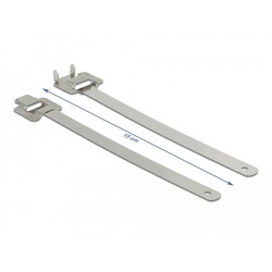 Zaciski kablowe ze stali nierdzewnej 150 x 10 mm 20 sztuk Delock 18762