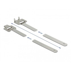 Zaciski kablowe ze stali nierdzewnej 400 x 10 mm 10 sztuk Delock 18764