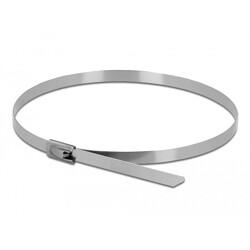 Zestaw opasek zaciskowych ze stali nierdzewnej 300 x 4,6 mm 10 sztuk Delock 18768