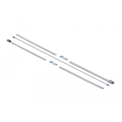 Zestaw opasek zaciskowych ze stali nierdzewnej 500 x 4,6 mm 10 sztuk Delock 18770