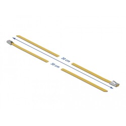 Linki stalowe żółte 300 x 4,6 mm 10 sztuk Delock 18786