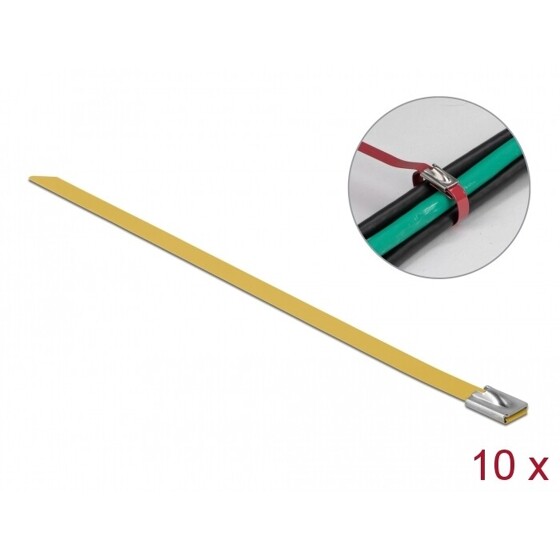 Linki stalowe żółte 200 x 7,9 mm 10 sztuk Delock 18789