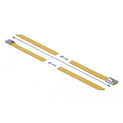 Linki stalowe żółte 400 x 7,9 mm 10 sztuk Delock 18791