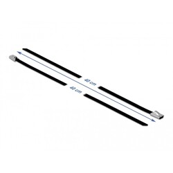 Linki stalowe czarne 400 x 4,6 mm 10 sztuk Delock 18811