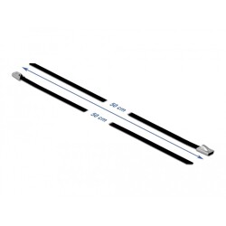 Linki stalowe czarne 500 x 4,6 mm 10 sztuk Delock 18812