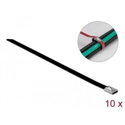Linki stalowe czarne 200 x 7,9 mm 10 sztuk Delock 18813