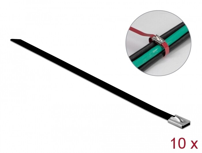 Linki stalowe czarne 200 x 7,9 mm 10 sztuk Delock 18813