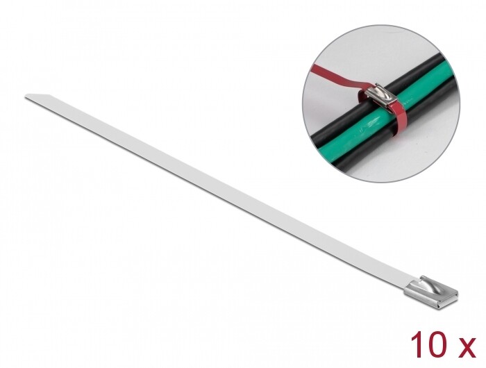 Linki stalowe białe 200 x 7,9 mm 10 sztuk Delock 18821