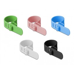 Opaski kablowe wielokrotnego użytku 10 sztuk różne kolory Delock 18828