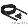 Wąż spiralny z narzędziem do wciągania 2,5 m x 20 mm czarny Delock 18836