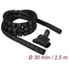 Wąż spiralny z narzędziem do wciągania 2,5 m x 30 mm czarny Delock 18838