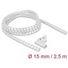 Wąż spiralny z narzędziem do wciągania 2,5 m x 15 mm biały Delock 18839