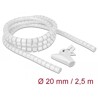 Wąż spiralny z narzędziem do wciągania 2,5 m x 20 mm biały Delock 18840