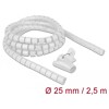 Wąż spiralny z narzędziem do wciągania 2,5 m x 25 mm biały Delock 18841