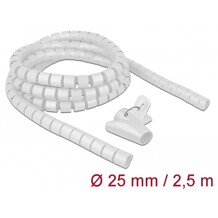 Wąż spiralny z narzędziem do wciągania 2,5 m x 25 mm biały Delock 18841