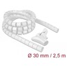 Wąż spiralny z narzędziem do wciągania 2,5 m x 30 mm biały Delock 18842