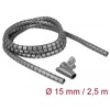 Wąż spiralny z narzędziem do wciągania 2,5 m x 15 mm szary Delock 18843