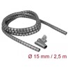 Wąż spiralny z narzędziem do wciągania 2,5 m x 15 mm szary Delock 18843