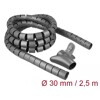 Wąż spiralny z narzędziem do wciągania 2,5 m x 30 mm szary Delock 18846