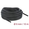 Koszulka pleciona rozciągana 10 m x 6 mm czarna Delock 18848
