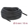 Koszulka pleciona rozciągana 10 m x 6 mm czarna Delock 18848