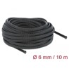 Koszulka pleciona rozciągana 10 m x 6 mm czarna Delock 18848